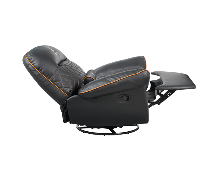 Gaming Chair: Vertex Throne Gaming Sofa Black/Orange PVC